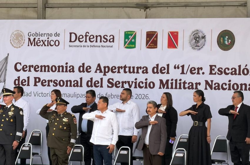  René Lara Cisneros presente en el 1er Escalón 2026 del Servicio Militar Nacional