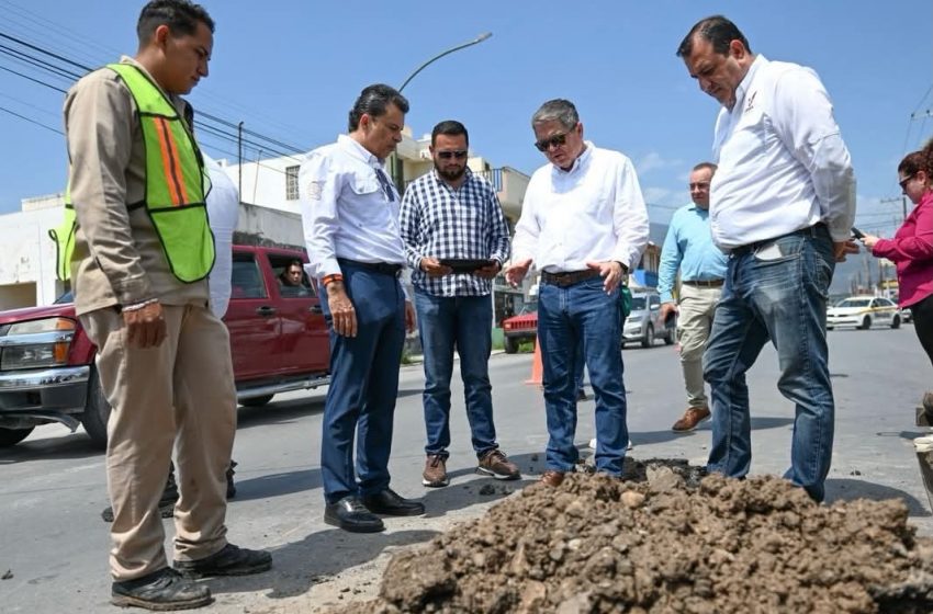  Supervisa alcalde rehabilitación de fugas y limpieza de drenes pluviales en Victoria.