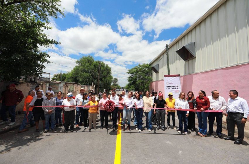  Entrega Carmen Lilia Canturosas obras de pavimentación y recarpeteo en cuatro colonias al poniente de Nuevo Laredo