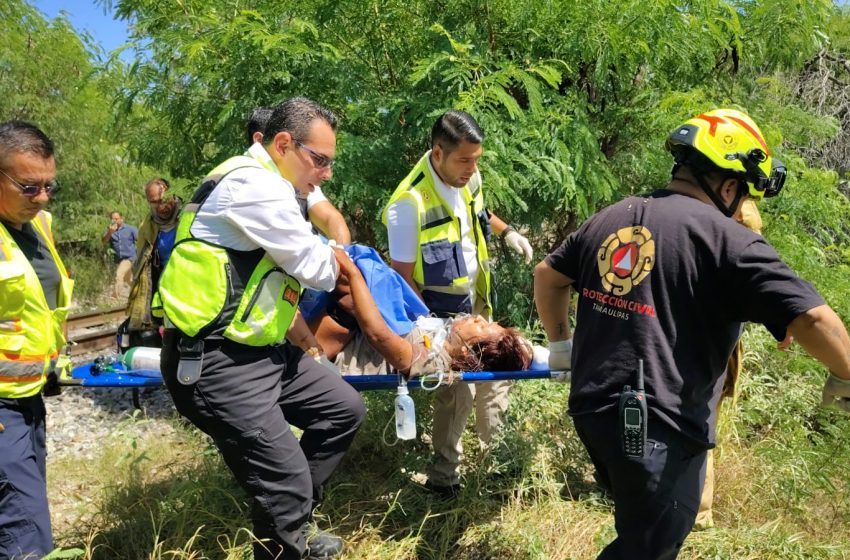  Mujer es arrollada por el tren y pierde ambas piernas en Ciudad Victoria