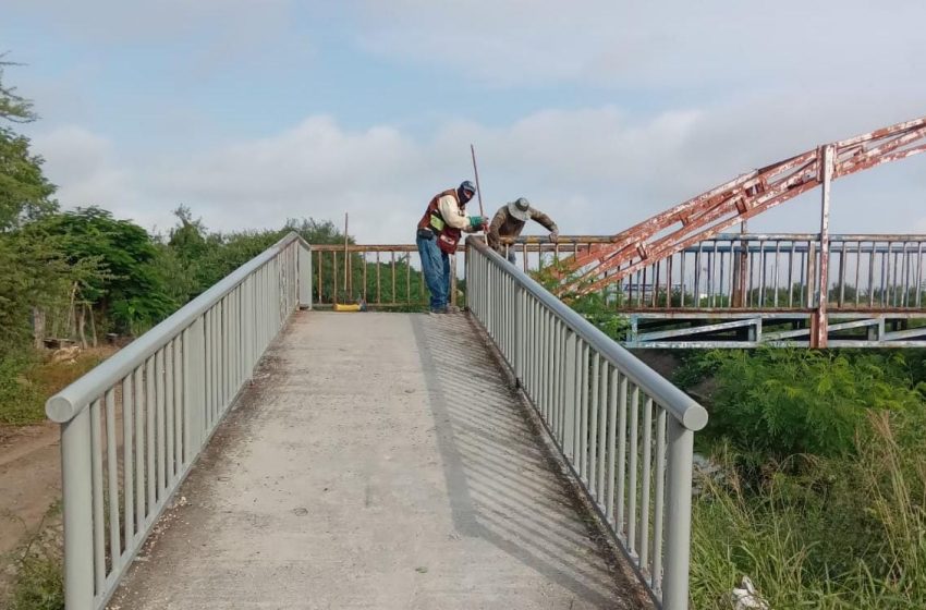  Realiza Gobierno de Reynosa mantenimiento de puente peatonal en Voluntad y Trabajo