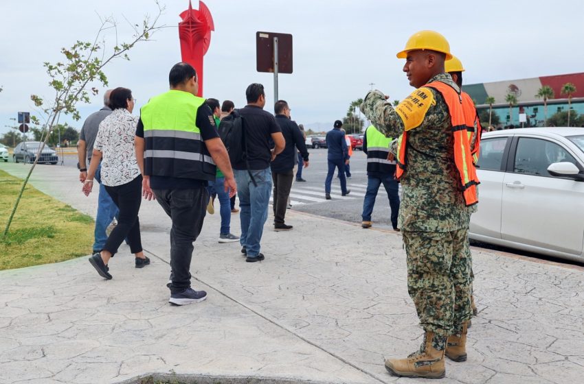  Activan en Torre Bicentenario protocolos de prevención y respuesta de emergencia como parte del Simulacro Nacional 2026